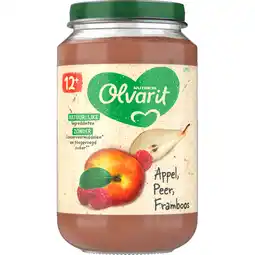 Jumbo Olvarit 12+ Maanden Appel Peer Framboos 200g aanbieding