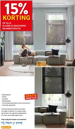 Kluswijs Op alle kluswijs maatwerk raamdecoratie aanbieding