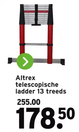 GAMMA Altrex telescopische ladder 13 treeds aanbieding