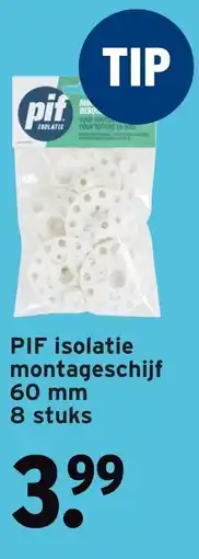 GAMMA PIF isolatie montageschijf 60 mm aanbieding