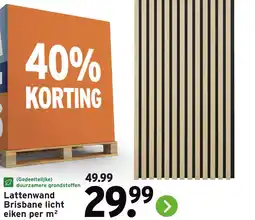 GAMMA Lattenwand Brisbane licht eiken aanbieding