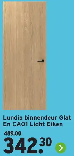 GAMMA Lundia binnendeur Glat En CA01 Licht Eiken aanbieding