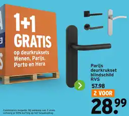 GAMMA Parijs deurkrukset blindschild RVS aanbieding