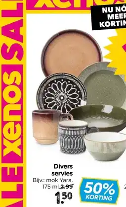 Xenos Divers servies aanbieding