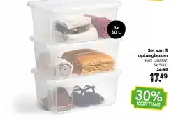 Xenos Set van 3 opbergboxen aanbieding