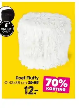 Xenos Poef Fluffy aanbieding