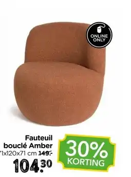 Xenos Fauteuil bouclé Amber aanbieding
