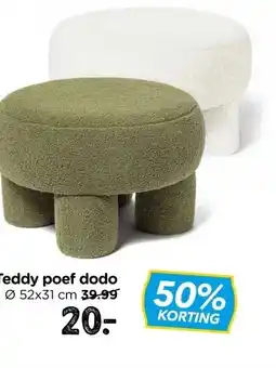 Xenos Teddy poef dodo aanbieding