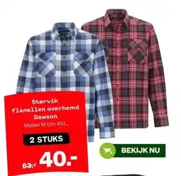 Welkoop Størvik flanellen overhemd Dawson aanbieding