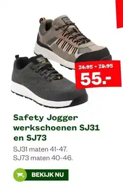 Welkoop Safety Jogger werkschoenen SJ31 en SJ73 aanbieding