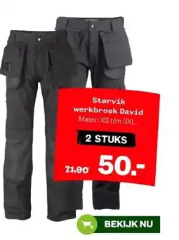 Welkoop Størvik werkbroek David aanbieding