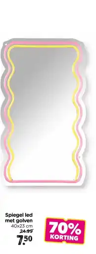 Xenos Spiegel led met golven aanbieding
