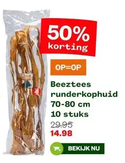 Welkoop Beeztees runderkophuid aanbieding