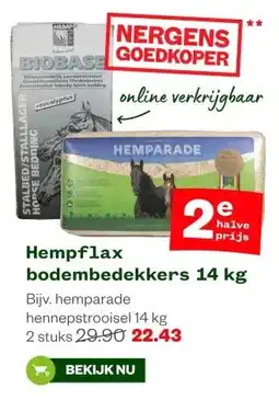 Welkoop Hempflax bodembedekkers 14 kg aanbieding