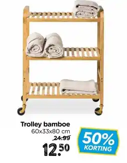 Xenos Trolley bamboe aanbieding