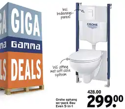 GAMMA Grohe ophang wc-pack Bau Even 5-in-1 aanbieding