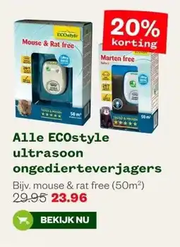 Welkoop Alle ECOstyle ultrasoon ongedierteverjagers aanbieding