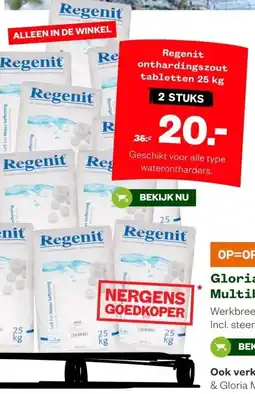 Welkoop Regenit onthardingszout tabletten aanbieding