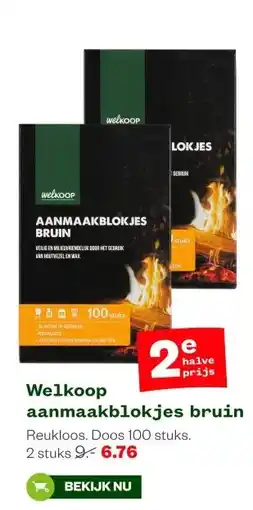 Welkoop Welkoop aanmaakblokjes bruin aanbieding