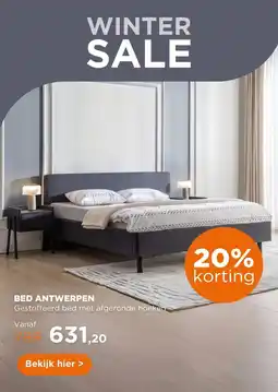 TotaalBED Bed Antwerpen | 140 x 200 cm | Challenger 752, donkerblauw aanbieding