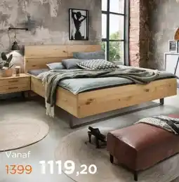 TotaalBED Bed Real met houten hoofdbord | 140 x 200 cm | Bianco eiken aanbieding