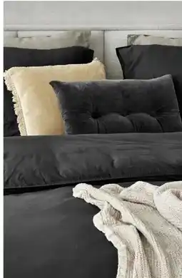 TotaalBED Dekbedovertrek Noa Zwart 140 x 200/220 cm aanbieding