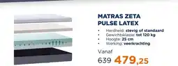 TotaalBED Matras Zeta Pulse-latex | 70 x 200 cm | Standaard aanbieding