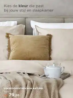TotaalBED Dekbedovertrek Noa Naturel 140 x 200/220 cm aanbieding