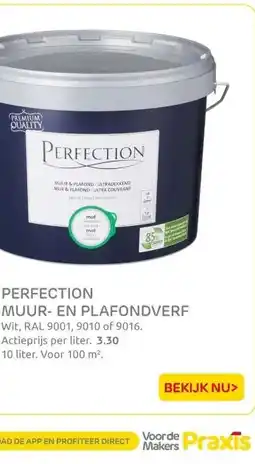 Praxis Perfection Muur & Plafond Muurverf - Mat aanbieding