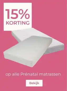 Prenatal op alle Prénatal matrassen aanbieding