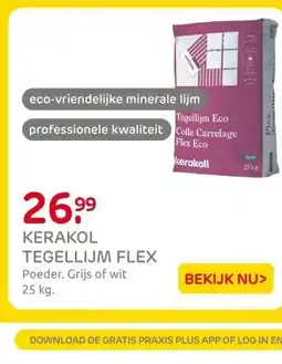 Praxis Kerakoll Tegellijm - Flex Eco - Grijs - aanbieding