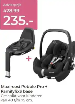 Prenatal Maxi-cosi Pebble Pro +Familyfix3 base aanbieding