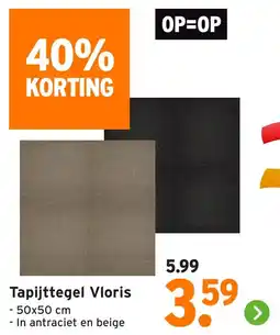 GAMMA Tapijttegel Vloris aanbieding
