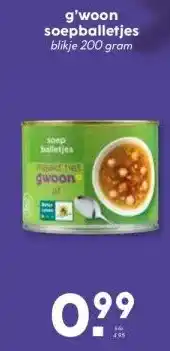 MCD Supermarkt g'woon soepballetjes aanbieding