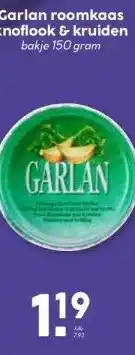 MCD Supermarkt Garlan roomkaas knoflook & kruiden aanbieding