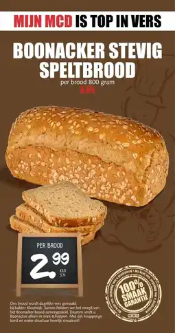 MCD Supermarkt BOONACKER STEVIG SPELTBROOD aanbieding