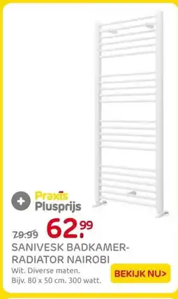 Praxis Sanivesk radiator Nairobi Wit 80x50cm aanbieding