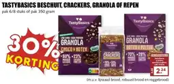 MCD Supermarkt TASTYBASICS BESCHUIT, CRACKERS, GRANOLA OF REPEN aanbieding
