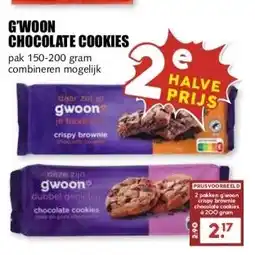 MCD Supermarkt G'WOON CHOCOLATE COOKIES aanbieding