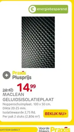 Praxis Maclean Geluidsisolatie - Plaat - aanbieding