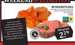 MCD Supermarkt RUNDERSTEAKS aanbieding