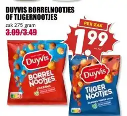 MCD Supermarkt DUYVIS BORRELNOOTJES OF TIJGERNOOTJES aanbieding