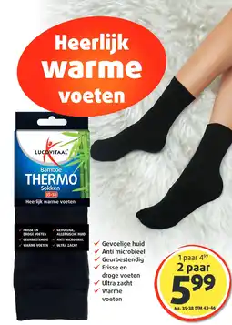 Lucovitaal Bamboe THERMO Sokken aanbieding