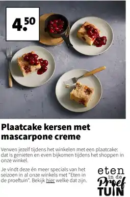 Intratuin Plaatcake kersen met mascarpone creme aanbieding