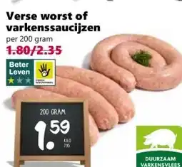 CoopCompact Verse worst of varkenssaucijzen aanbieding