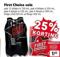 CoopCompact First Choice cola aanbieding