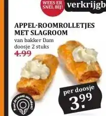 CoopCompact APPEL-ROOMROLLETJES MET SLAGROOM aanbieding