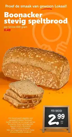 Coop Boonacker stevig speltbrood aanbieding