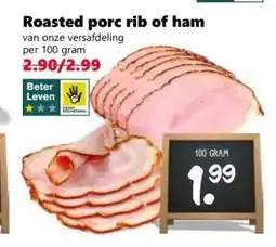 Coop Roasted porc rib of ham aanbieding