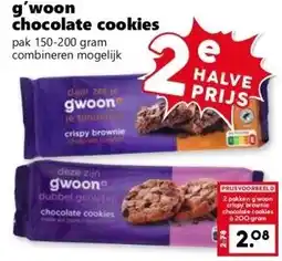 Coop g'woon chocolate cookies aanbieding